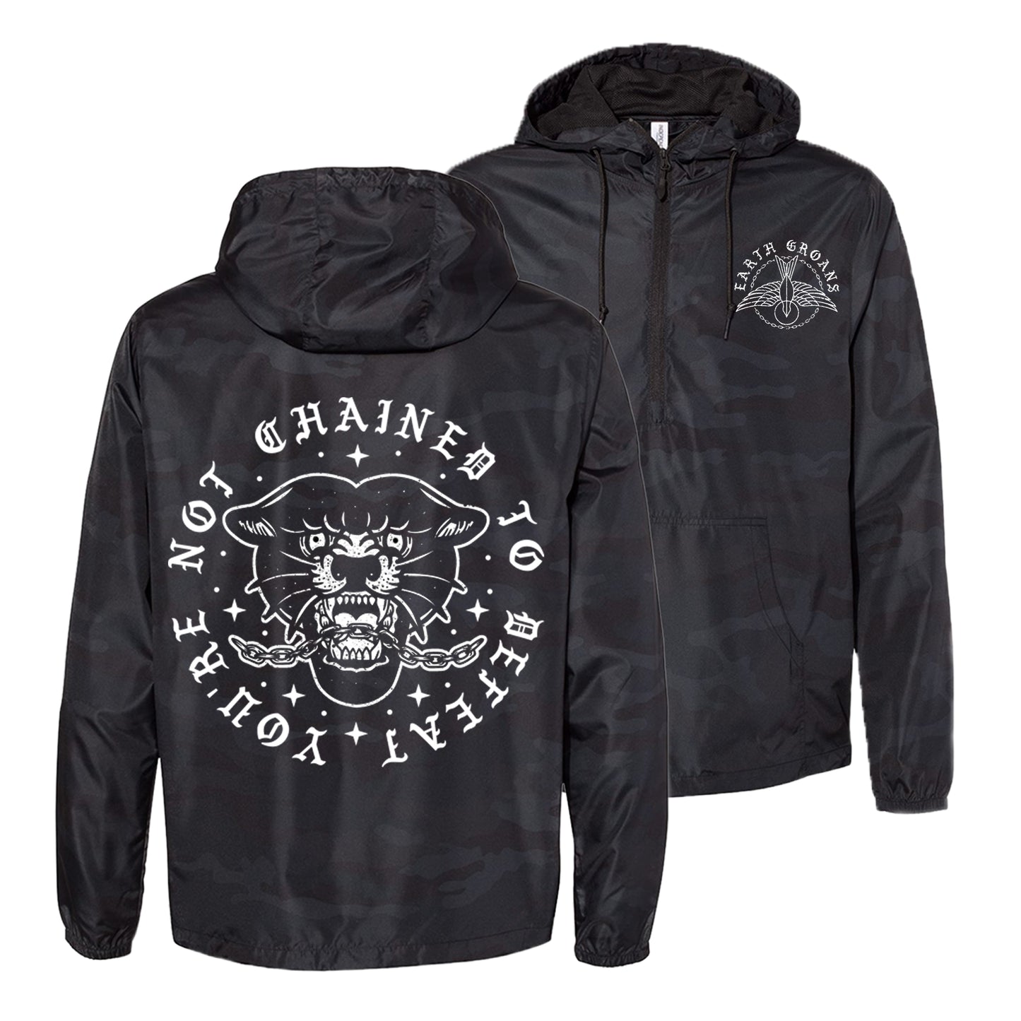 Black Camo Windbreaker
